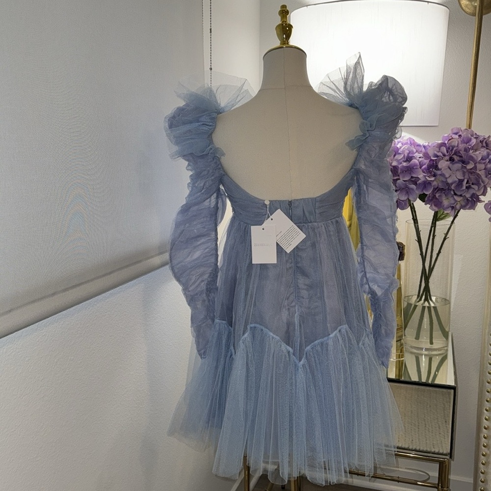 ZIMMERMANN LIGHT BLUE DRESS **BRAND NEW WITH TAGS ATTACHED** - Picture 4 of 6